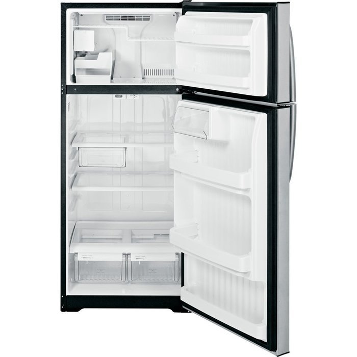 Ge GIDDS-294900 Energy Star 17.5 cu. ft. Top Freezer Refrigerator, Stainless, Reversible Door Swing N3