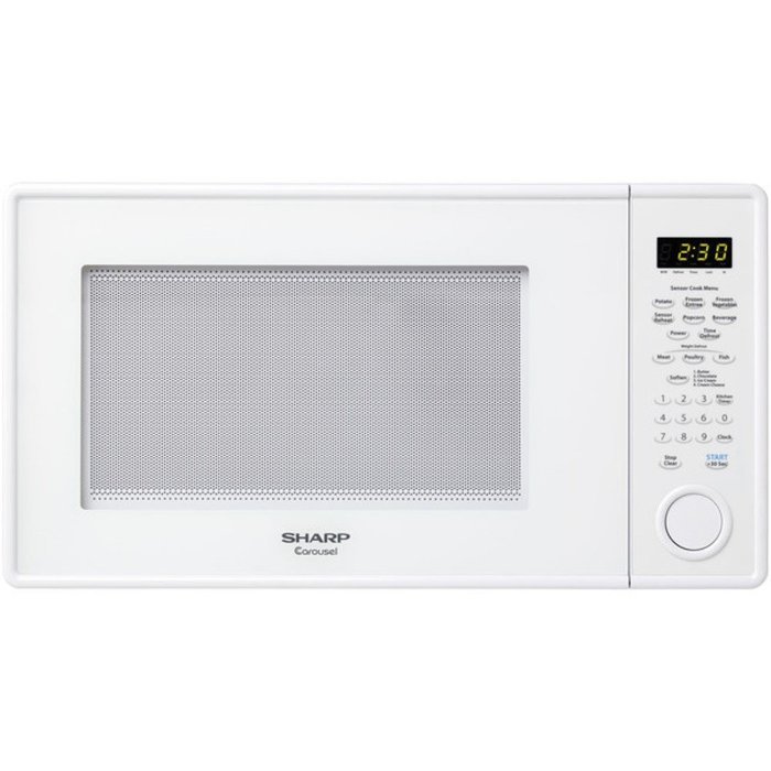 Sharp 1.3 Cu. Ft. 1000W Countertop Microwave, Microwave Oven, White