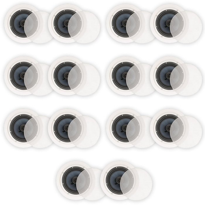 Blue Octave BDC62 In Ceiling 6.5" Speakers 2 Way Home Theater Surround Sound 7 Pair Pack