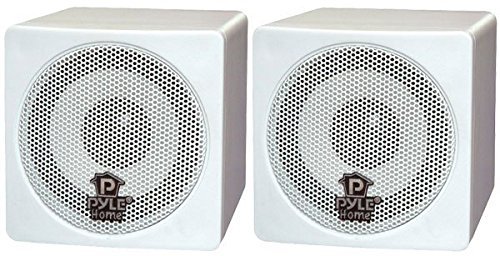 Pyle PCB3WT 3-Inch 100W Mini Cube Speaker (White)