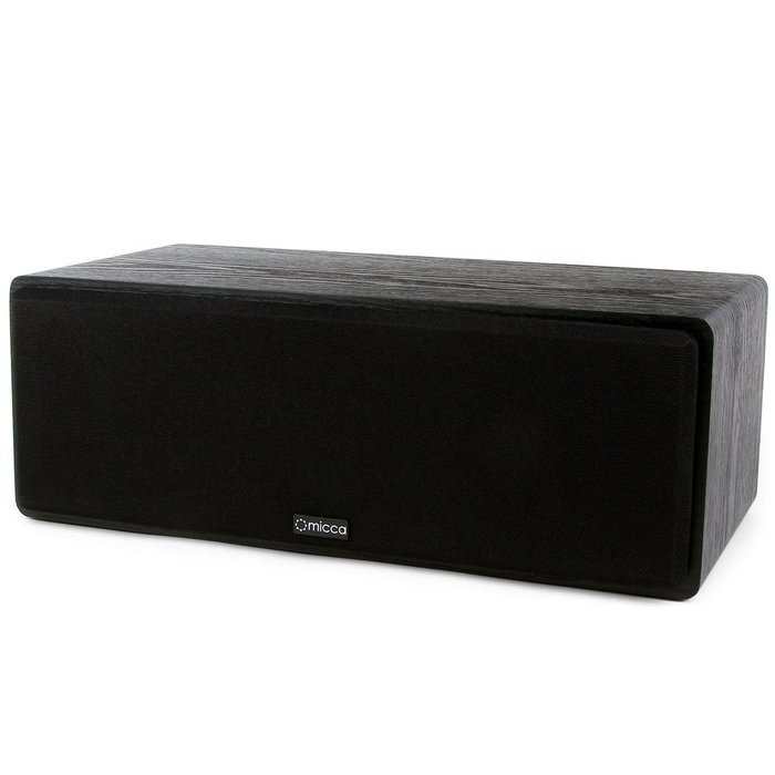 Micca MB42-C Center Channel Speaker With Dual 4-Inch Carbon Fiber Woofer and Silk Dome Tweeter (Black, Each) N4
