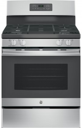 GE JGB645SEKSS 30" Gas Freestanding Range with 4 Burners, Sealed Burner, Storage Drawer, 5.0 cu. ft. Primary Oven...