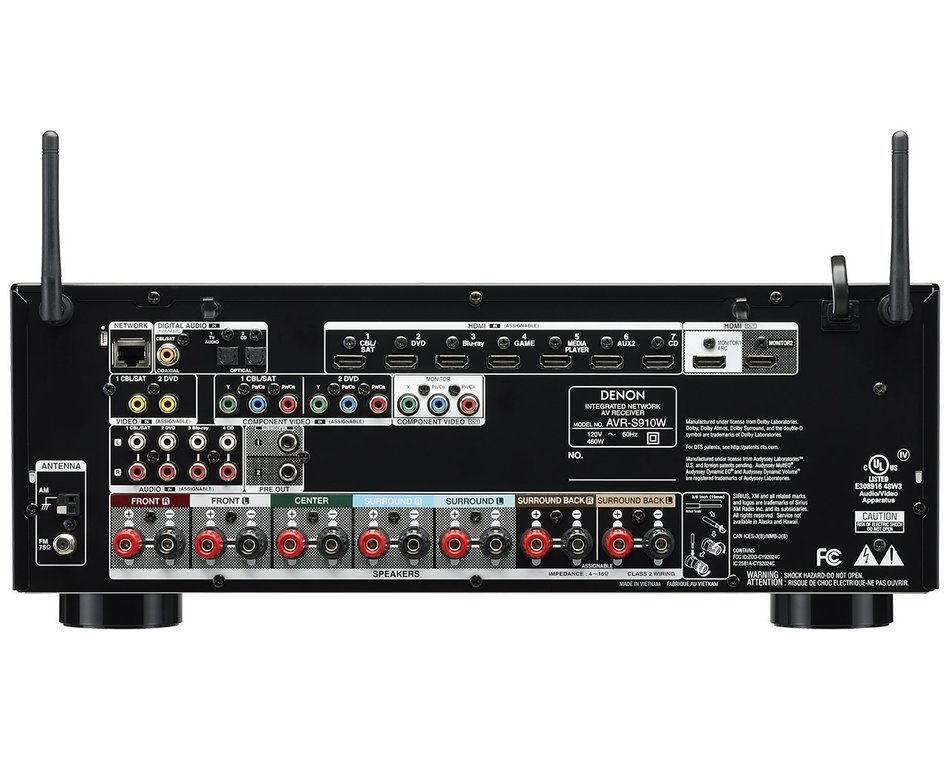 Denon AVR-S910W 7.2-Channel Full 4K Ultra HD A/V Receiver with Bluetooth and Wi-Fi (Discontinued by Manufacturer) N5