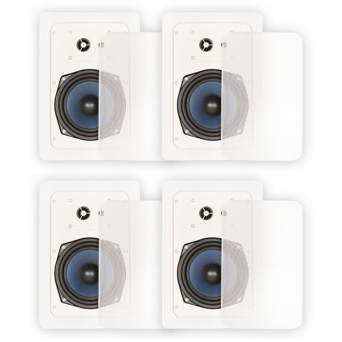 Blue Octave RW53 In Wall Speakers 3 Way Home 1120 Watts New 2 Pair Pack RW53-2PR N2