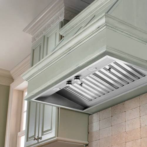 Vent-A-Hood M46SLD SS M Series 46 3/8" Wall Liner 50W Halogen Lights Industrial Grade SS Baffle Filters: Stainless... N2