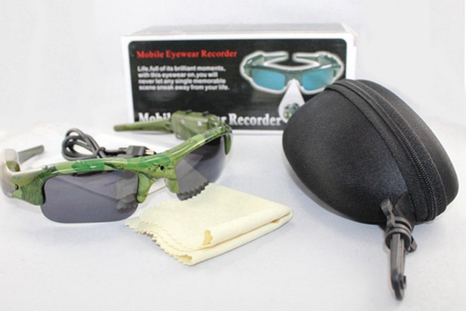 Camouflage Green Micro Camera Sunglasses Mini DV Camcorder Recorder Outdoor Sport Video Recorder Sunglasses N3