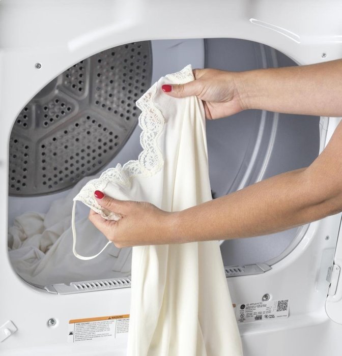 GE GTX42GASJWW 27" Front Load Gas Dryer with 6.2 cu. ft. Capacity in White