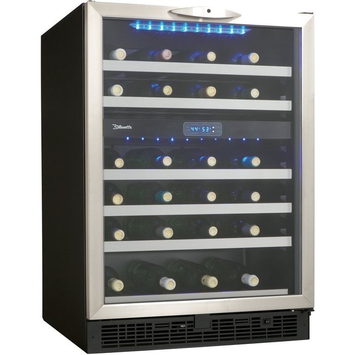 Danby DWC518BLS 5.1 Cu. Ft. 51-Bottle Silhouette Wine Cellar - Black/Stainless