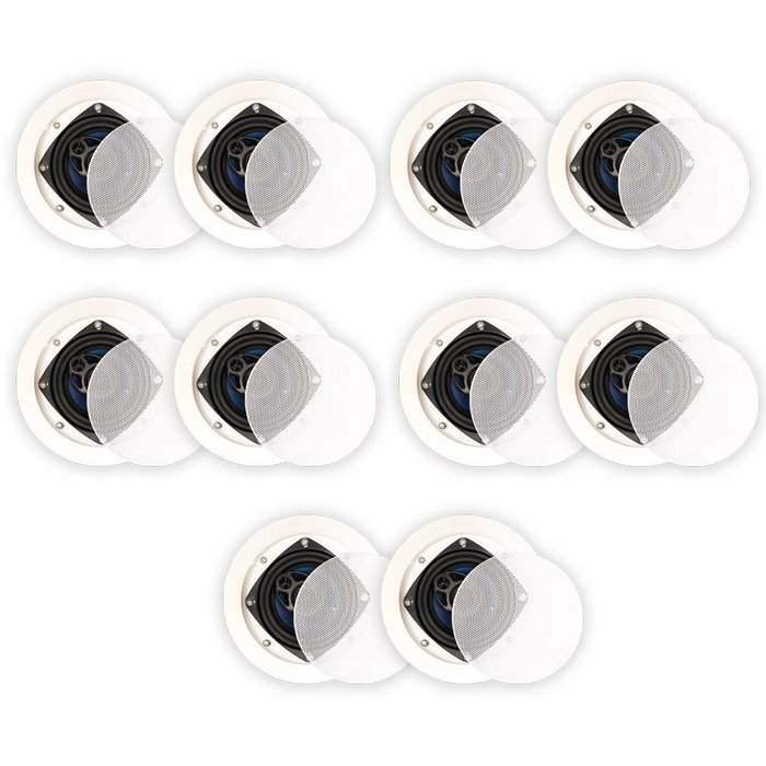 Blue Octave RC43 In Ceiling Speakers 3 Way Home 2200 Watts New 5 Pair Pack RC43-5PR