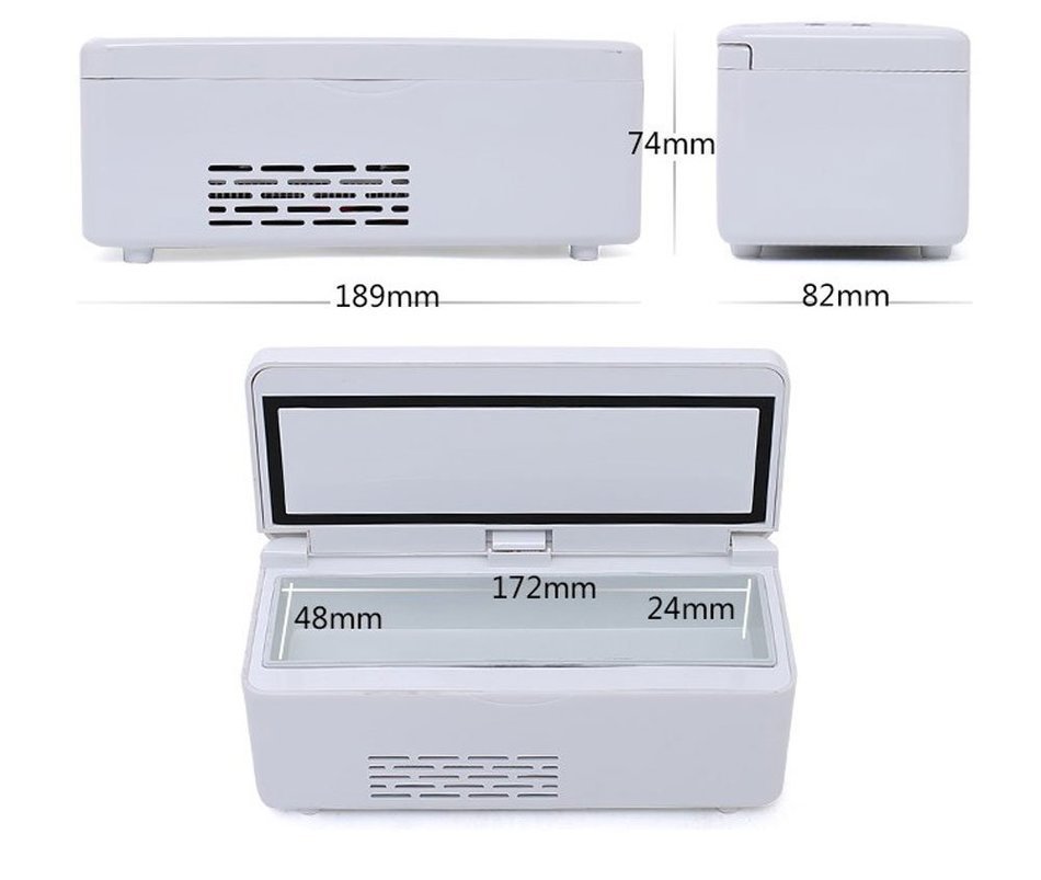 TOPCHANCES Portable 100-240V Insulin Cooler 2~25&deg;C Portable Snow Bear 100-240V Refrigerated Box Drug Reefer Car... N3