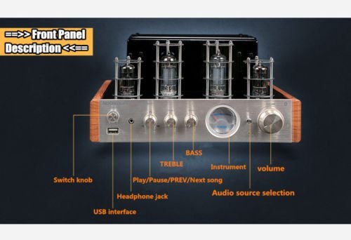 Nobsound MS-10D MKII Hybird Tube Amplifier with Bluetooth/USB/Headphone for Hifi N7