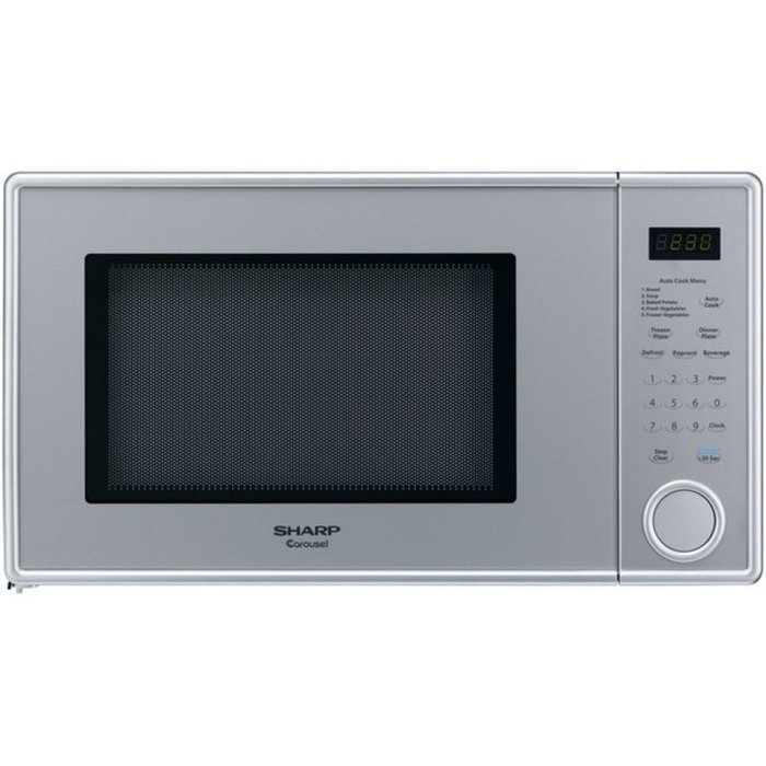 Sharp 1.1 Cu. Ft. 1000W Countertop Microwave, Microwave Oven, Pearl Silver