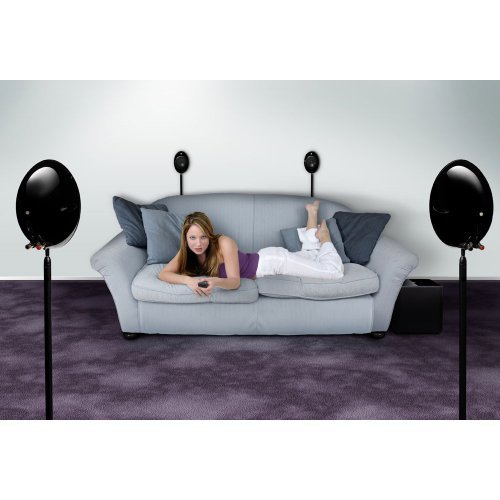 KEF KHT2005.3 5.1 Subwoofer/Satellite System with KUBE-2 (Gloss Black) (Discontinued by Manufacturer) N2