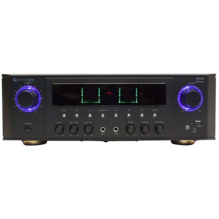 Technical Pro 72-RX35U 800-Watts TP Pro Digital Home Receiver with iPod Input (Discontinued by Manufacturer)