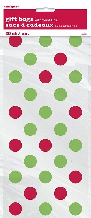Red and Green Polka Dot Holiday Cupcake Kit for 24 N15