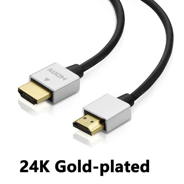 Perlegear 6' Ultra Slim HDMI Cable - High-Speed HDMI to HDMI Cable - Gold Plated Connectors - Ethernet / Audio... N2