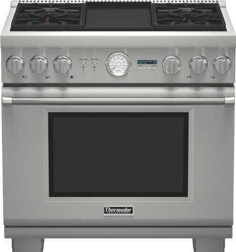 Thermador 36 In. Stainless Steel Dual Fuel Range - PRD364JDGU