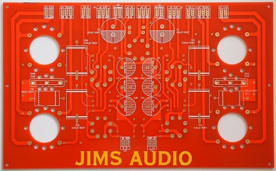 Single board stereo PP Tube 2A3 power amplifier PCB