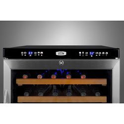 Summit : SWC530LBI 24 Under-Counter Dual Zone Wine Cellar with 46-Bottle Capacity N2