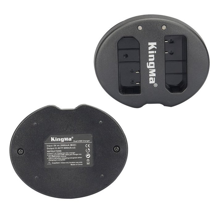 Andoer KingMa Dual 2-Channel ENEL14 Battery Charger for Nikon D3100 D3200 D5100 P7100 P7000 N13