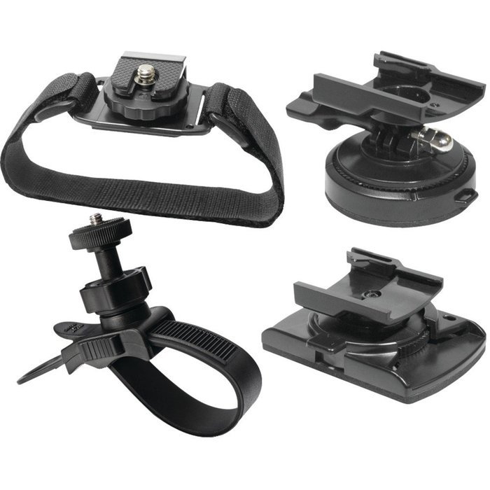 1 - 200 Series Action Cam 4-Piece Mount Kit, 4-piece mount kit, For 200 series action cameras, XTAVP6