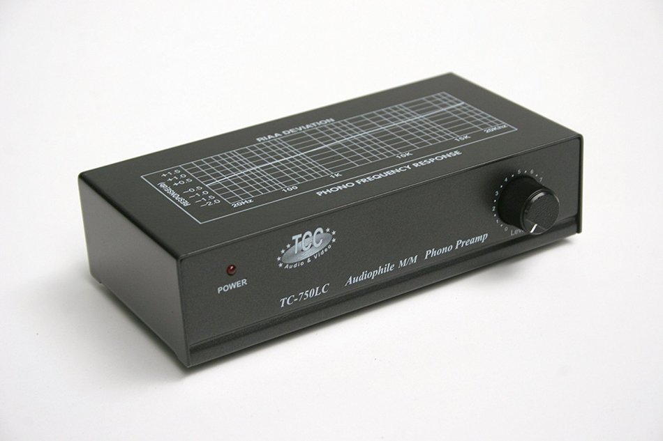 TCC TC-750LC BLACK Professional Moving Magnet Preamp; includes optional PREMIUM HIGH POWER AC Adaptor N2