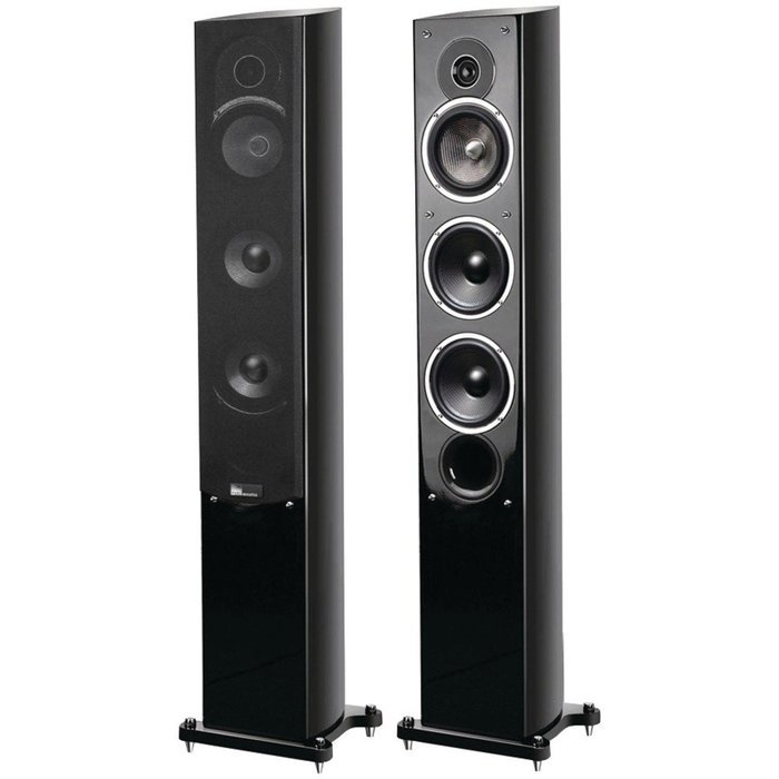 PURE ACOUSTICS NOBLE-IIF 5.25" Gloss Black Slim Tower Speakers