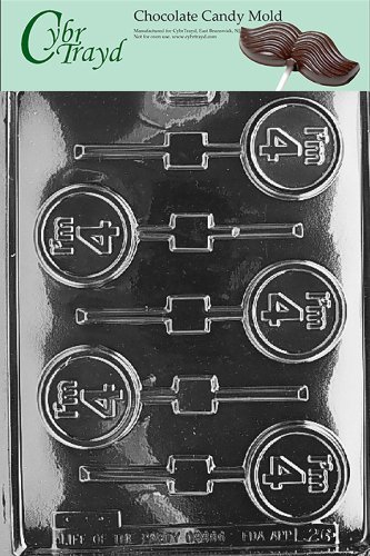 Cybrtrayd L026 Chocolate Candy Mold, I'm 4 Lolly Letters and Numbers