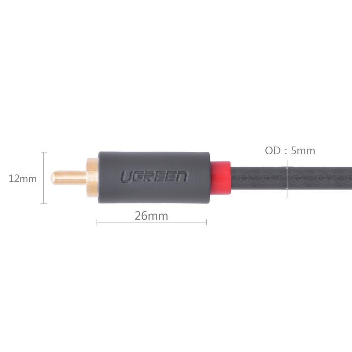 Ugreen 3RCA Male to 3RCA Male Stereo Audio Video Cable RG59 Gold Plated for Connecting Your VCR, DVD, HD-TV, and... N11