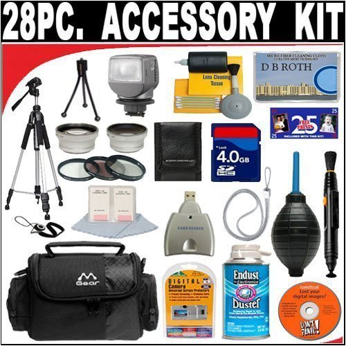 28 PC ULTIMATE DELUXE DB ROTH ACCESSORY KIT FOR THE CANON VIXIA HF100 FLASH MEMORY HIGH DEFINITION CAMCORDER AND... N4