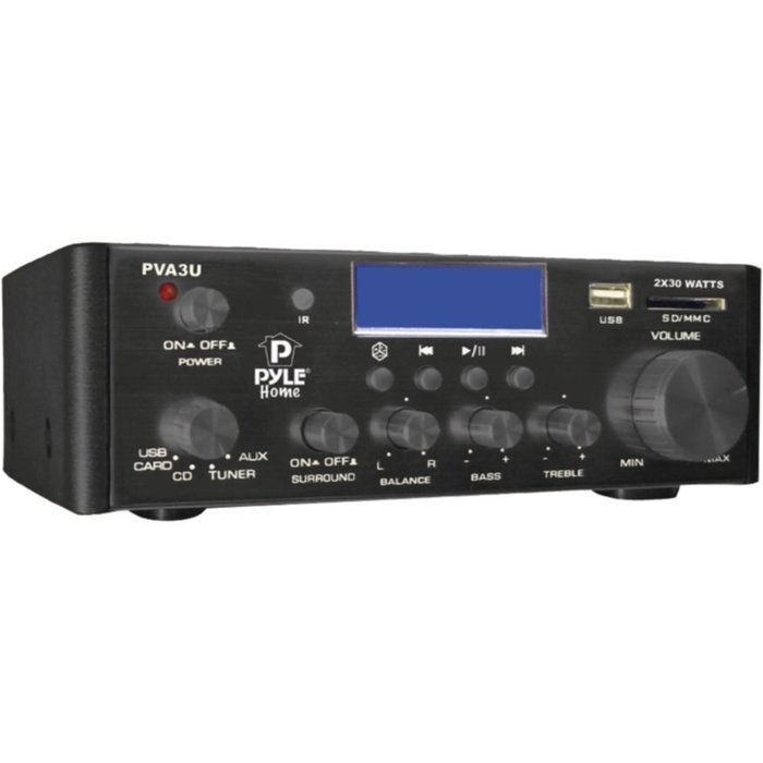 PYLE HOME PVA3U 60-Watt Hi-Fi Mini Amp with USB/SD(TM) Card Player Consumer Electronics