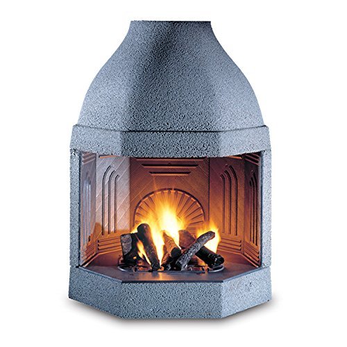 Masonry Wood Burning Cast Iron Fireplace "Ghisafort Octagon"
