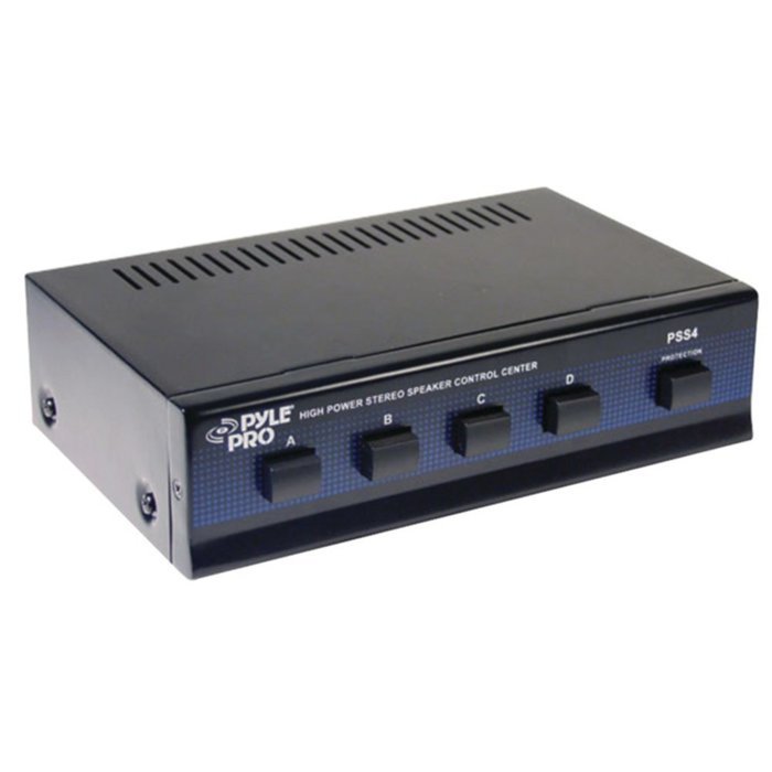 Pyle PSS4 High Power 4 Ch Stereo Speaker Selector W/ 100W Per Ch Consumer Electronics