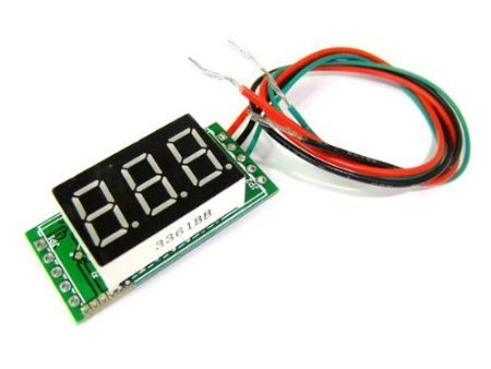 RioRand Small Green LED Digital Current Panel Meter Amperage Monitor 0-50A With Ammeter Shunt Resister N6
