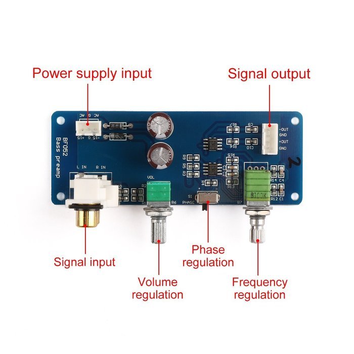 DROKxae; OPA2132 Op-amp Subwoofer Low-pass Filter Circuit Board [Electronics] N8