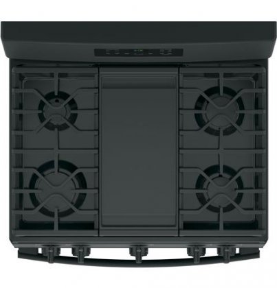 GE JGBS66DEKBB 30" Gas Freestanding Range with Sealed Burner, 5.0 Cu. Ft. Primary Oven Capacity, in Black