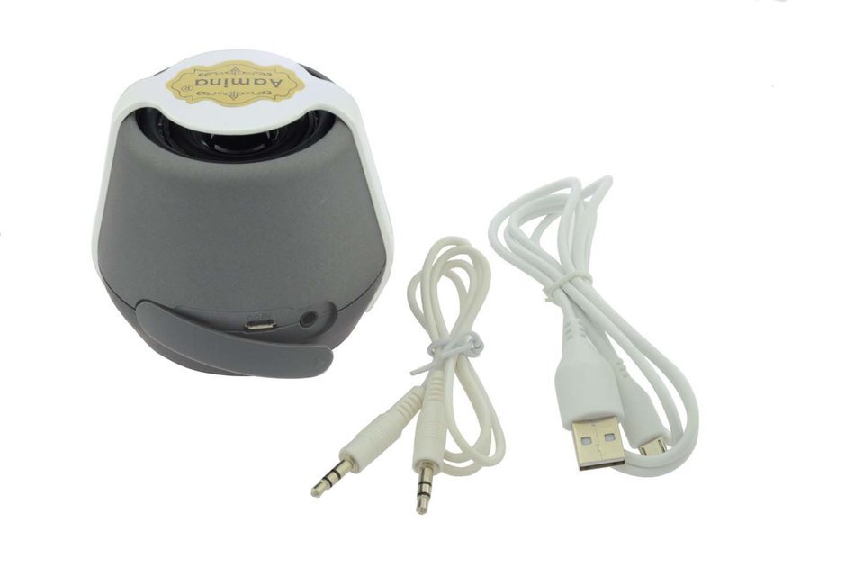 Aamina Wereless Bluetooth Subwoofers Card Small Speaker (Gray) N3