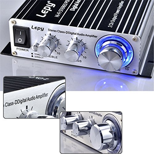 inextstation LP-2024A+ Hi-Fi Stereo Class-T Digital Audio Mini Amplifier with Power Supply N2