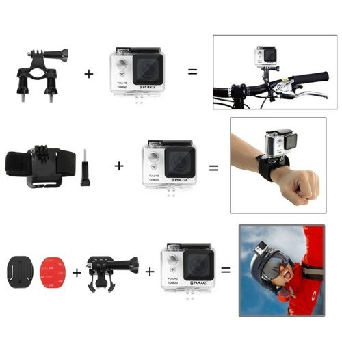 KDTD PULUZ U6000 Full HD 1080P 2.0 inch LCD Screen WiFi Waterproof Multi-function Sport Action Camcorder, Novatek... N14