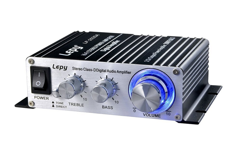 HuanX35 Lepy LP-2020A Audio Amplifier 2x20W Digital Mini Hi-Fi Stereo Power Amplifier With Power Adapter(Black) N5