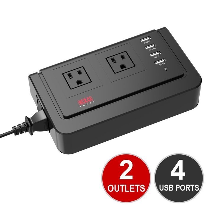 EZOPower 4200-Joule Surge Protector USB Charging Station / Power Strip with 2 AC Outlets & 4 Smart USB Charger... N5