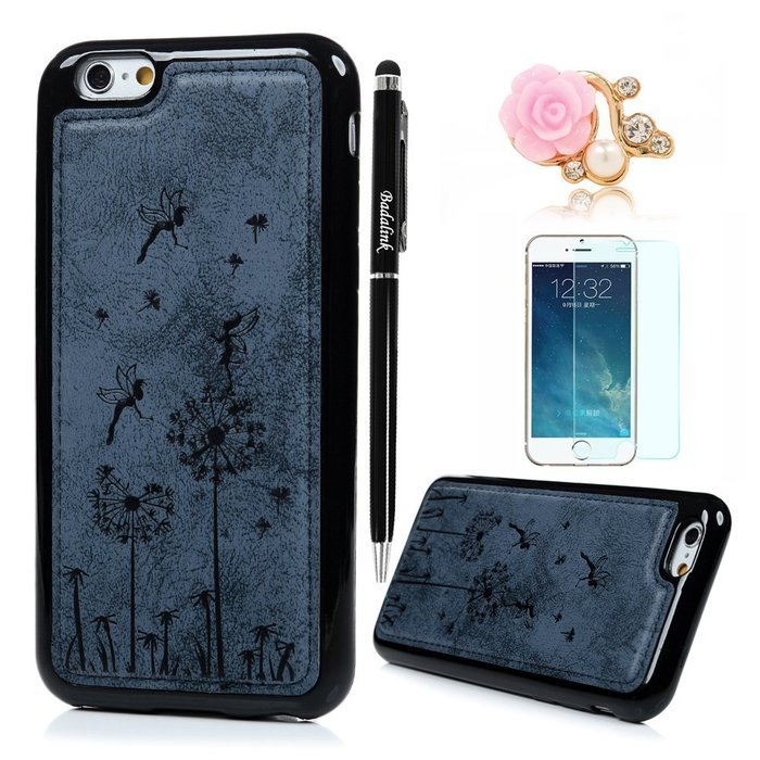 iPhone 6S Case,iPhone 6 Case (4.7") - Slim Fit Shock-Absorption Soft TPU Rubber Gel Bumper Vintage Embossed Dandelions... N32