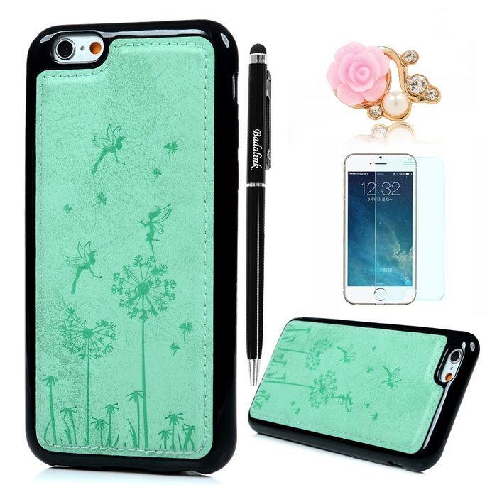 iPhone 6S Case,iPhone 6 Case (4.7") - Slim Fit Shock-Absorption Soft TPU Rubber Gel Bumper Vintage Embossed Dandelions... N35