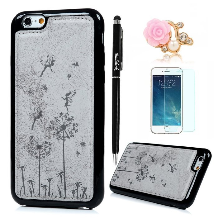 iPhone 6S Case,iPhone 6 Case (4.7") - Slim Fit Shock-Absorption Soft TPU Rubber Gel Bumper Vintage Embossed Dandelions... N37