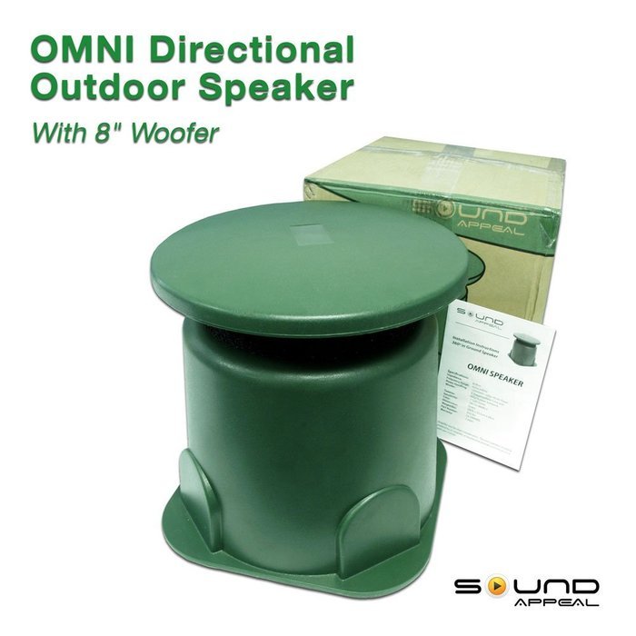Omni 360 degree Outdoor 8.0 speaker (GREEN) by Sound Appeal (1pc) N2