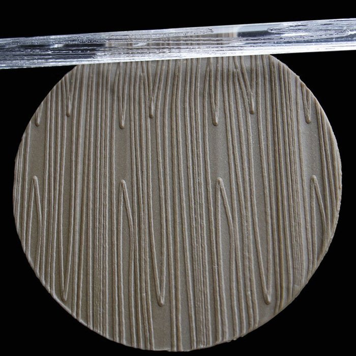 Fondant Transparent Acrylic Carved Wood Grain Printing Non-stick Mini Rolling Pin for Cake Decorating Tool N16