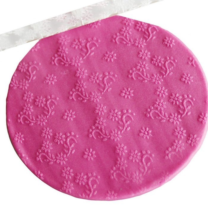 Fondant Transparent Acrylic Carved Wood Grain Printing Non-stick Mini Rolling Pin for Cake Decorating Tool N18