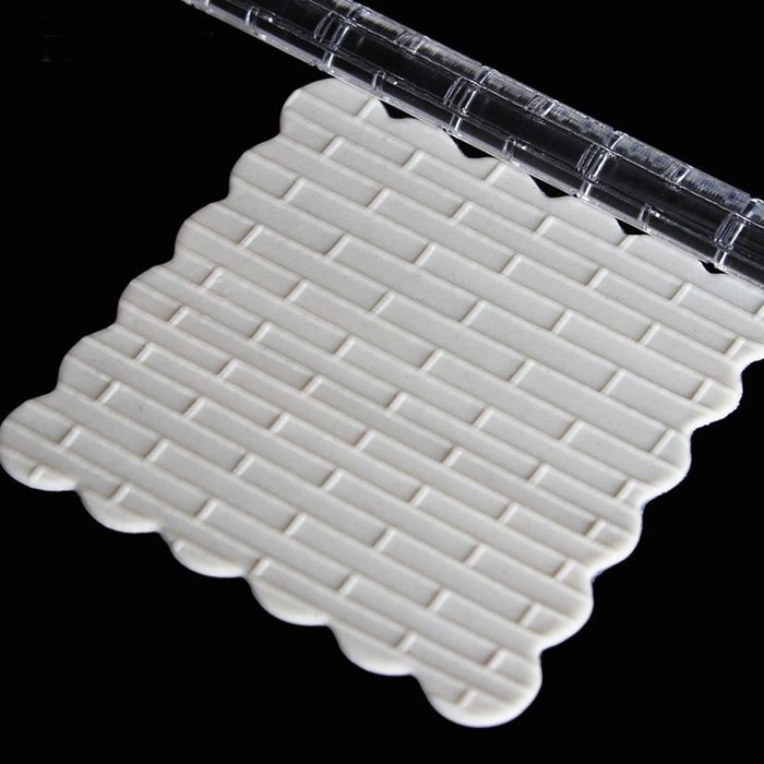 Fondant Transparent Acrylic Carved Wood Grain Printing Non-stick Mini Rolling Pin for Cake Decorating Tool N20