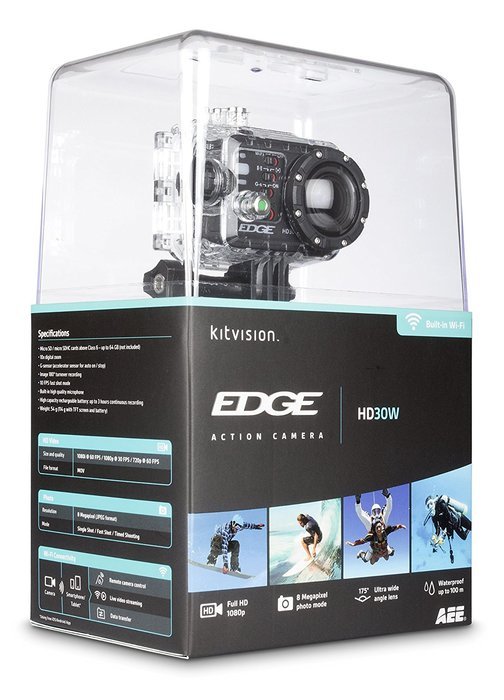 Kitvision Edge HD10 Waterproof Full HD 1080p Action Camera with Mounting Accessories and Waterproof Diving Case... N10