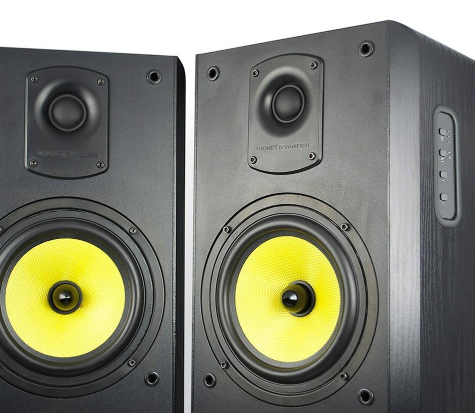 Thonet and Vander Koloss 2.0 800 Watts Wood Hi-Fi Bluetooth 4.0 Speakers with Integrated Amplifier, 3.5mm Stereo... N4